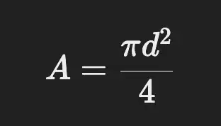 Formula for cross-sectional area